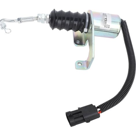 Électrovanne d'arrêt carburant 12V DC, aluminium alliage, norme OEM, haute durabilité, SA 3742 12 pour moteur Deutz (1/5)
