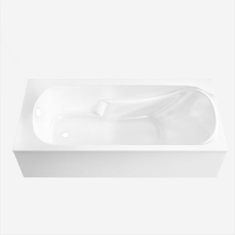 pack baignoire 170x75cm avec tabliers recoupables 180cm et 80cm - blanc brillant - mae