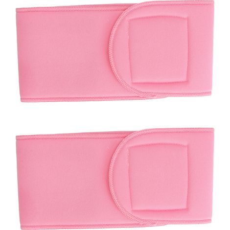 2 Pièces Patch Cou Anti-Rides Réutilisable en Gel de Coton, Bandeau Lavable Hydratant pour Cou Rose (1/5)