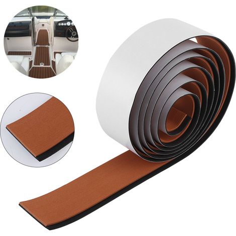 Tapis de sol en mousse EVA pour bateaux, antidérapant et auto-adhésif, imitation teck, pour pont de yacht, coussin décoratif et amortissant (1/5)