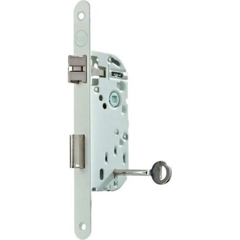 Einbau-Schloss mit Schlüssel - YALE - Y75R-A40/B/SC - Achse 40 mm, Kasten 135 mm - Zertifiziert NF Niveau 2 - Weiß, mit Falle und Schlüssel enthalten