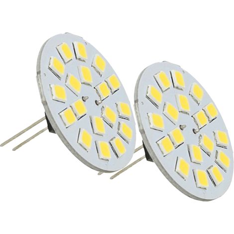 2 Pezzi Lampadine LED G4 Bispina DC AC 12V 24V 3W Bianco Neutro Naturale Attacco Centrale 18 SMD 2835 (1/2)