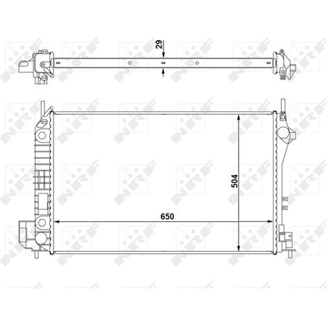 Radiateur, refroidissement du moteur NRF 58294 CADILLAC 1300247 1300274 13191386