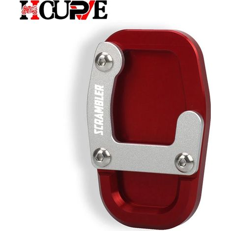 (Rouge) Plaque de béquille latérale CNC, extension de repose-pieds, compatible avec Ducati Scrambler 1100 Sport Special KG KF Pro 1K maxpower (1/3)