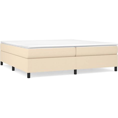Maison Exclusive - Boxspringbettgestell Creme 200x200 cm Stoff (1/5)