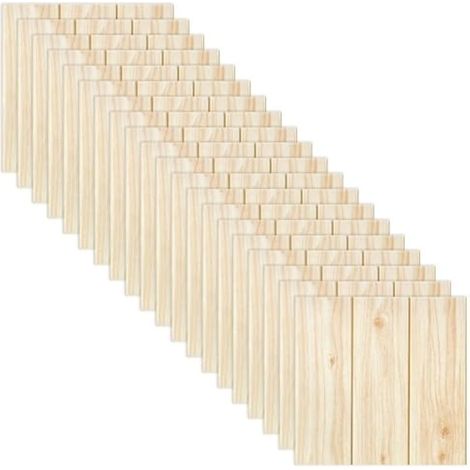 Panneaux de pared 3D 20 Unidades Pegatinas de Pared 3D Imitación Piedra Ladrillo Paneles de Espuma Suave Autoadhesivos Decoración Hogar Cocina Dormitorio 35x35cm(Bois) (1/5)