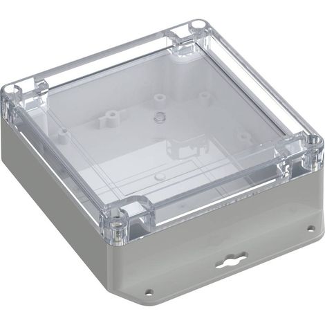 TRU COMPONENTS 6U07121205737 TC-13865300 Alloggiamento industriale 151.4 x 121.4 x 45 ABS-PC Trasparente, Grigio lumine (1/2)