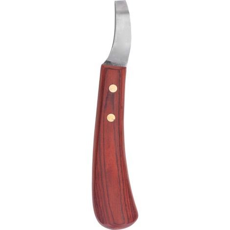Couteau à Sabot, Couteau à Parer Les Sabots à Double Tranchant avec Manche en Bois Outil de Maréchal-ferrant Antidérapant Cisailles Ovales pour Sabots de Toilettage équin Coupe-Sabot Polyvalent (1/5)
