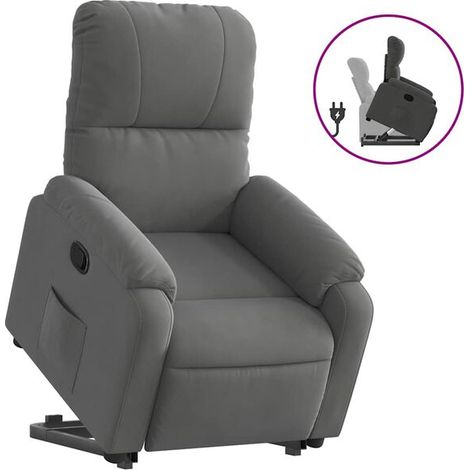 Chaise longue en microfibre gris foncé – Canapé lit convertible moderne, dossier réglable, design élégant pour salon ou chambre (1/5)