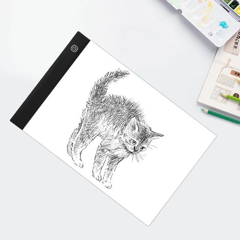 Tableau Blanc LED Portable A4 TY H Type C - Dessin Cartoon Étanche avec Cadre Noir (Variateur Lumière) (1/5)
