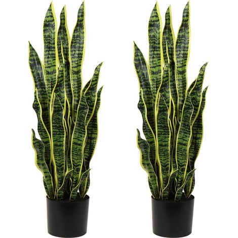 Hollyone 2Pcs Plante Artificielle Grande, Cactus Artificiel, H: 94Cm Plantes Artificielles Interieur avec Pot, Fausse Plante, Plante Artificielle Exterieur, pour Salon, Chambre à Coucher Décoration (1/5)