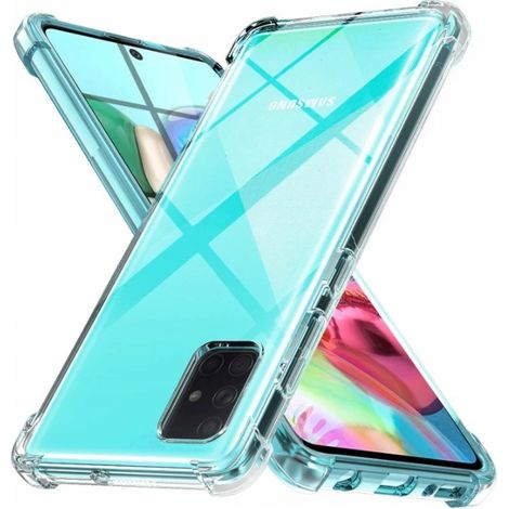 Schutzhülle für Samsung Galaxy A71: Stoßfeste, transparente Schutzhülle + 9H-Glas (1/5)