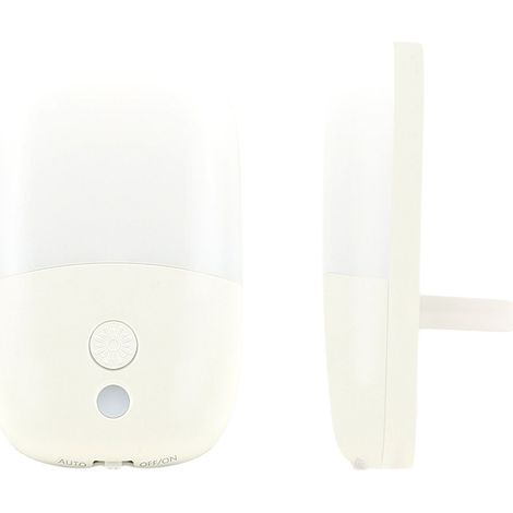 Veilleuse - Capteur Crépuscule-Aube - 5 Niveaux Luminosité - Modes Marche/Arrêt/Automatique - Lumière Blanc Chaud - Pour Chambre Couloir Escalier Cuisine - 1 Pièce (1/5)