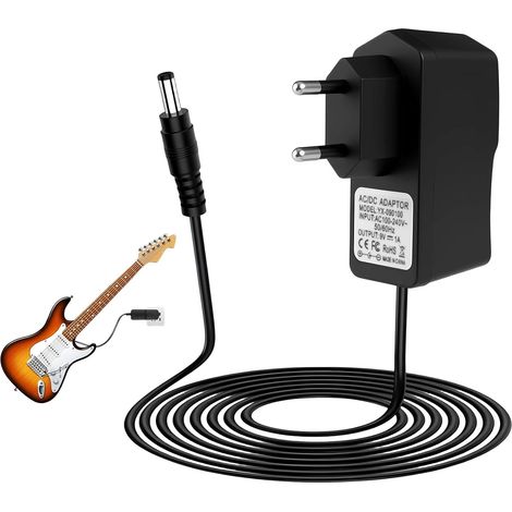 9V 1A Adaptateur d'alimentation,Chargeur Mural 1,5 m  Bloc d'alimentation Compatible avec pédale ME-80 ME-70 GT,Pédale d'Effets,Looper,Stompbox, Quelques Claviers (1/5)