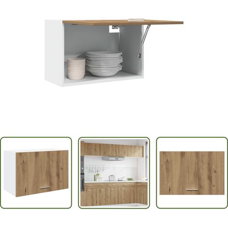 Küchenmöbel - Hängeschrank Lyon Artisan-Eiche 60x31x40 cm Holzwerkstoff (1/5)