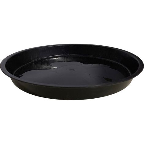 6pcs Soucoupes pour Pots Horticulture Ronds (Noir, 鈱€ 50 cm H 3,8 cm)