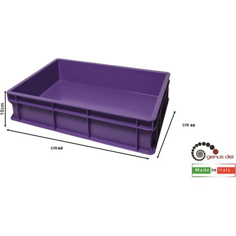 Cassetta porta impasto professionale lilla Genus Dei cm 60x40x10