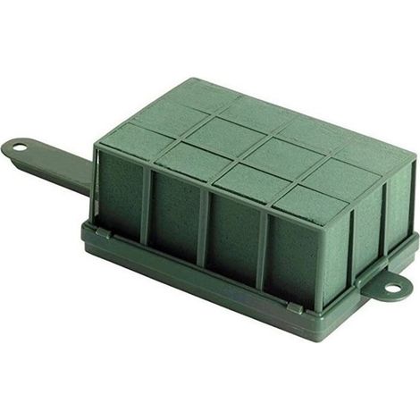 【Soporte para ramos de flores】 Jaula rectangular de espuma para arreglos florales frescos - Jaula para ramos con asa, PP + resina fenólica, tamaño 30 x 12,4 x 8 cm (1 unidad) (1/5)