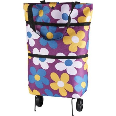 Tragbar Faltbarer Einkaufswagen mit Multifunktions-einkaufstasche Outdoor-trolleytasche and (1/5)