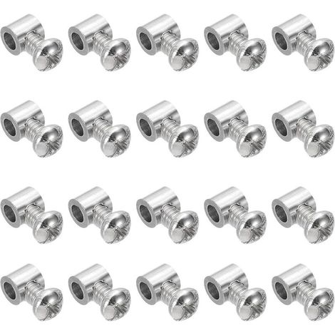 20 pcs Serre à Capuchon pour câbles, Fil Corde Clips, Acier Câble Pinces, Inox Acier Simple Trous Verrouillage Câble Pinces, pour la fixation de câbles métalliques et de cordes à linge (1/5)