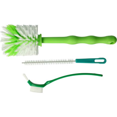 vhbw Reinigungsbürsten-Set (3-tlg.) für alle gängigen Küchenmaschinen z.B. kompatibel mit Thermomix, Monsieur Cuisine Connect, KitchenAid