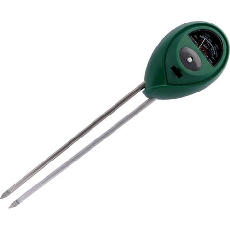Analyseur de terre pH lumière humidité 3 en 1 kit test sol pour plante jardin intérieur extérieur (1/4)