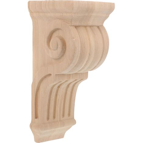 Applique En Bois Sculpté Colonne Romaine Décorative 6.89X2.95X2.95 Pouces Corbeau D'Angle Murale Pour Décoration Intérieure Cuisine Salon