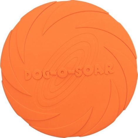Dog Disc - Caoutchouc Naturel - Ø 22 cm - Orange - Pour Jeux de Rapport - 1 Pièce (1/2)