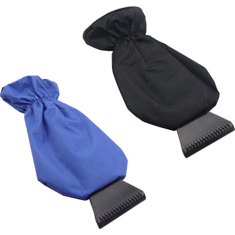 2 piezas, Raspador de hielo con guante, Negro, Raspador de hielo para coche, Raspador de nieve, Raspador de ventanas, Raspador de hielo (1/5)