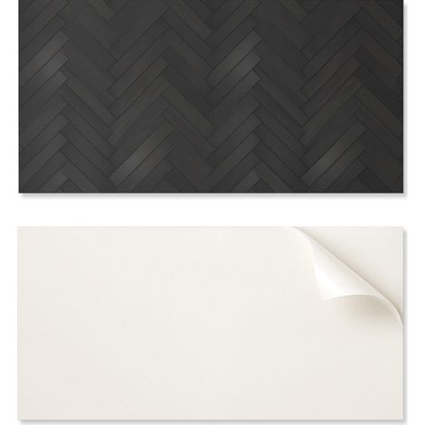 Juego de baldosas autoadhesivas de PVC, dise帽o de parquet en espiga, 6x60x30 cm
