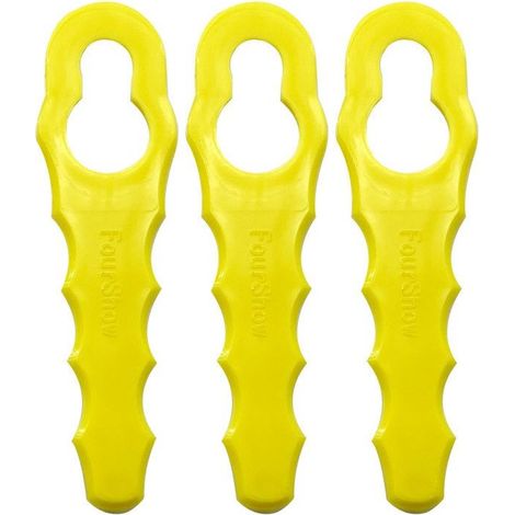 Andere Packung mit 100 Ersatzklingen, kompatibel mit Ryobi Rasentrimmern, doppelt gezahnte Klingenköpfe RAC155, RAC157, RAC158 und andere (1/5)