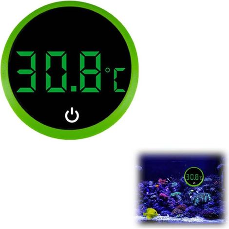 1 pièces Thermomètre D'Aquarium, 0 60℃ Thermometre Aquarium, Thermomètre Lcd Numérique D'Aquarium Haute Précision, Avec Boutons Tactiles, Pour Aquarium À Tortues Et Aquarium (1/5)