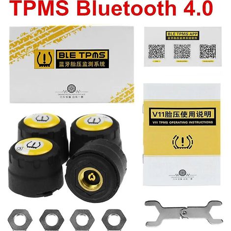 Système de surveillance de la pression des pneus TPMS Bluetooth 4.0 universel externe, capteur de pression des pneus, installation facile pour Android/iOS (Bluetooth 4.0) (1/5)