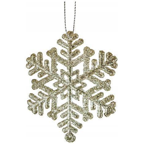 Ciondolo a forma di fiocco di neve, 8 cm - set da 2 (1/5)