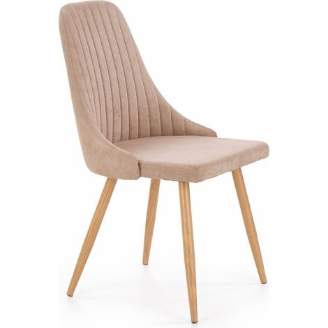Silla Houston 580, Beige + Luminoso madera, 91x49x56cm, Tapiz, Metálico (1/3)