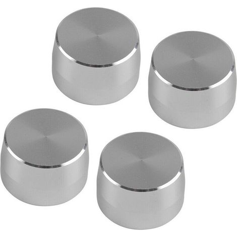 4-teilige Serie Stahl-Drehknopf-Lampenschalterabdeckung für Fortwo 451 2009-2014 Silber