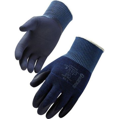 10 Guantes de caballero tejidos recubiertos con nitirle para pantalla táctil T09