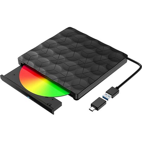 Graveur DVD externe USB 3.0 Type-C portable pour lecteur/graveur de DVD (1/5)