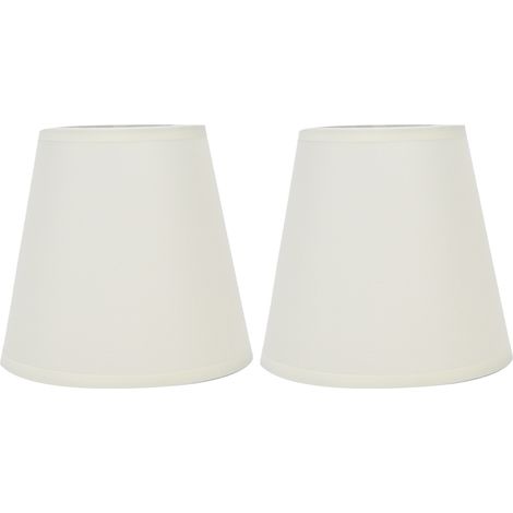 Abat-jour en tissu à Clip de Style européen, 2 pièces, pour lustre à vis E14, lampe murale PT07 blanc (1/5)