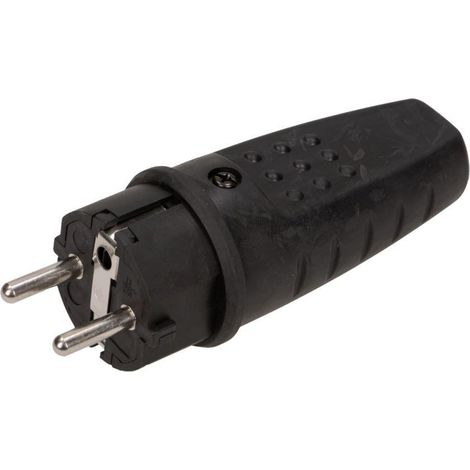 Gerader Gummistecker mit Erdung OR-AE-1315 250V (1/5)
