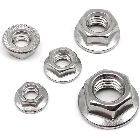 Frein-filet, 5/10 pièces Filetage fin M6 M8 M10 M12 DIN6923 304 (1/5)
