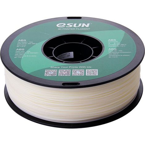 eSUN ABS+ Filament, 1.75mm, 1000g eSUN ABS+ Filament 1.75mm 1000g Natural (1/3)