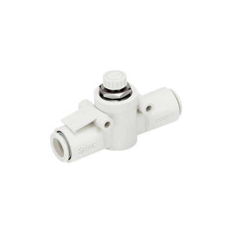 Régulateur de débit SMC AS, 4,6 SCFM pour tuyaux : 4 mm ( Prix pour 1 )