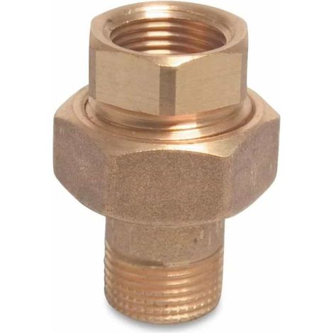 Raccord fileté en laiton pour radiateur 1/2" IG x 1/2" AG Type étanchéité conique