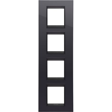 PLAQUE LUX 2+2+2+2P V NOIR TONER LAVY GEWISS GW16229YN