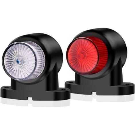 Feux de gabarit latéraux, 2 pièces 8LED feux latéraux de remorque blanc rouge 12V 24V (1/5)