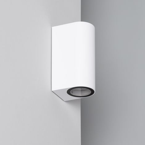 Aplique de Pared Exterior Iluminación Doble Cara Gala Blanco Blanco (1/4)