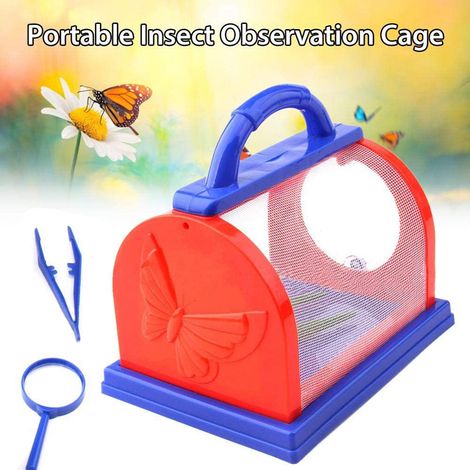 Cage d'observation d'insectes Kids Natural Explore, boîte de collecte d'insectes portable pour l'extérieur et le jardin, avec petits outils de collection d'insectes (1/5)