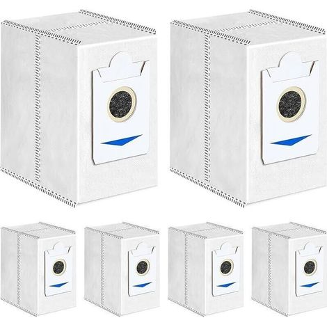 6 Sacs pour Ecovacs DEEBOT T30 Pro Omni, T30 Omni Robot Aspirateur Accessoires, 3,4L Grande Capacité Sacs à Poussière Pièces de R