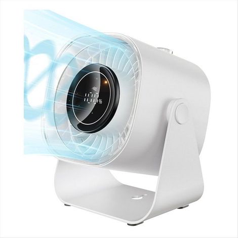 Ventilatore da tavolo, ventilatore portatile silenzioso, ventilatore con circolazione d'aria da 5000 mAh, 100 livelli di velocità del vento, angolo di inclinazione regolabile. (1/4)